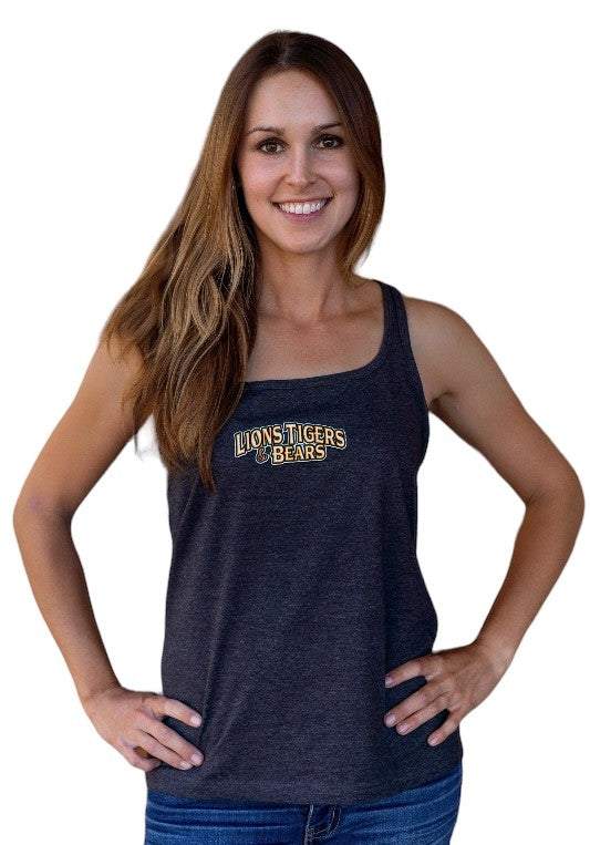 Relaxed Women's Tanks- Dark Grey