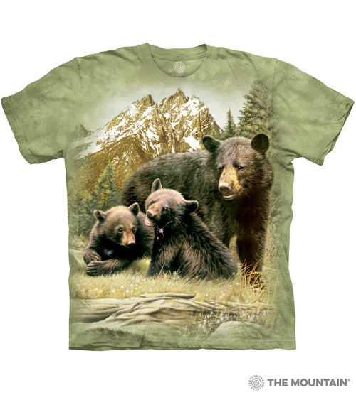 The Mountain Black Bear Family Kids T-Shirt