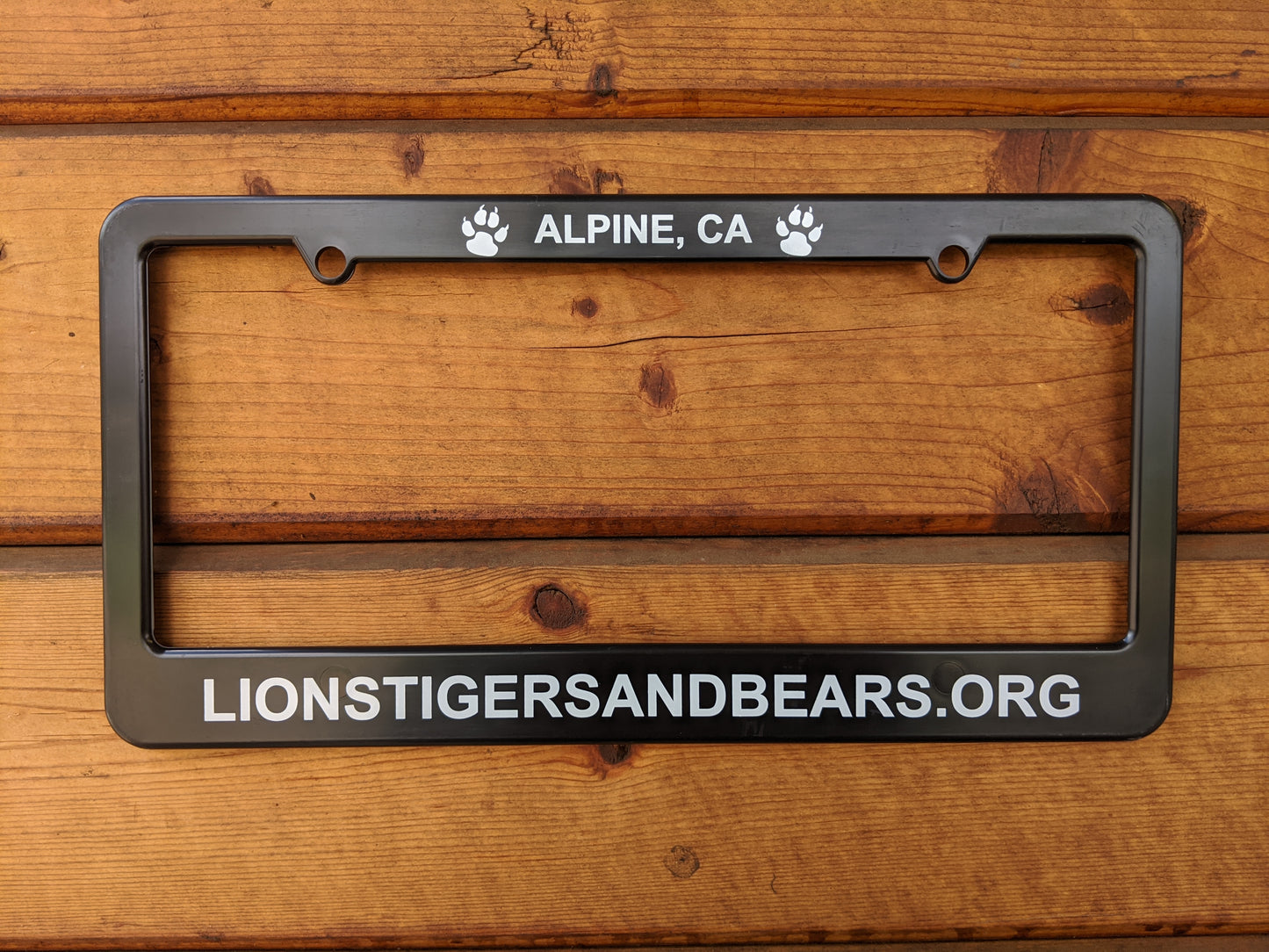 Black License Plate Frame